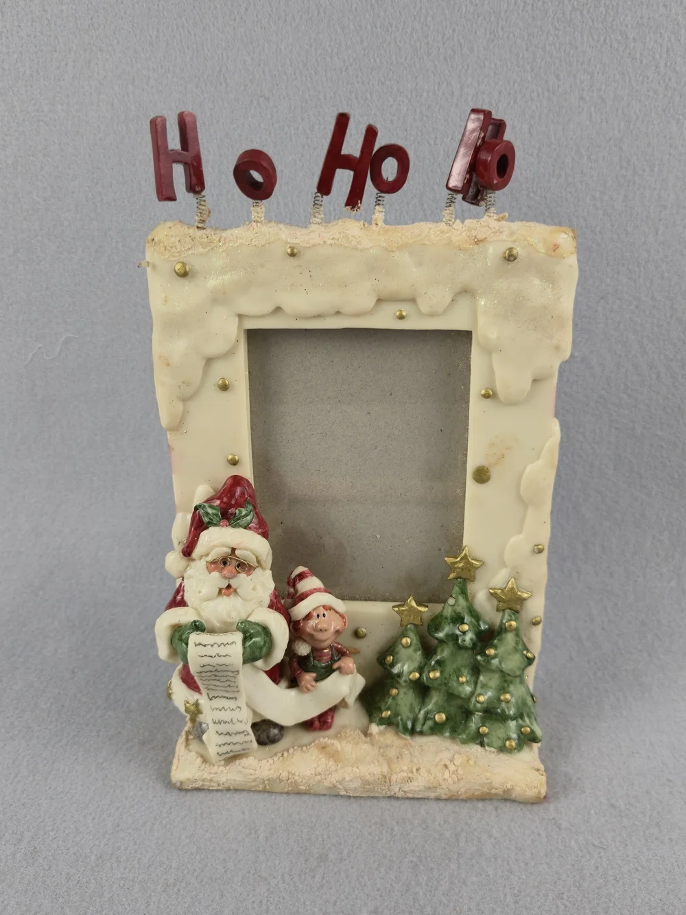Nancye Williams Coyne's Co Christmas Frame Santa Elf HO HO HO Vintage 2000 NW851